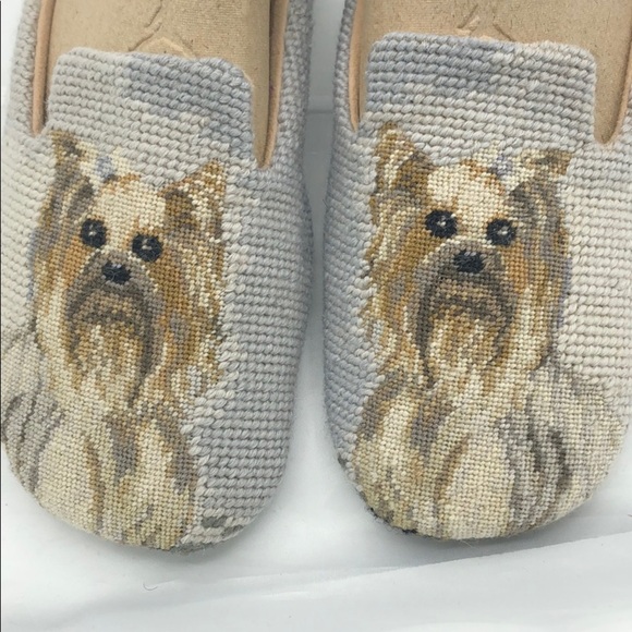 Amy Jo Gladestone NY Needle Point Terrier Mules Women’s Small - Picture 2 of 10